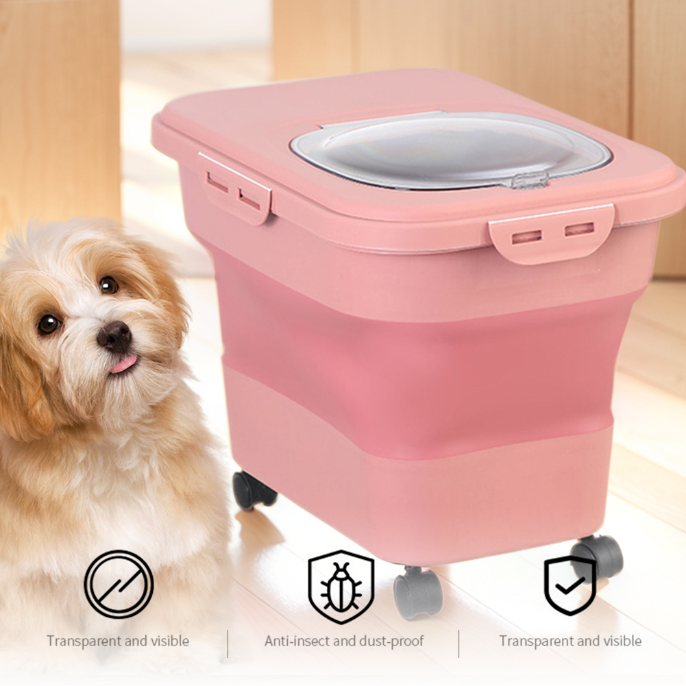 Kotak Makanan Kucing Lipat 20- - Food Storage With Wheels ulasan dan harga